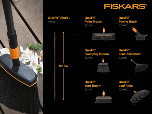Тримач чорний Fiskars QuikFit (L) 1.56 м 136001 (1000661) - изображение 5