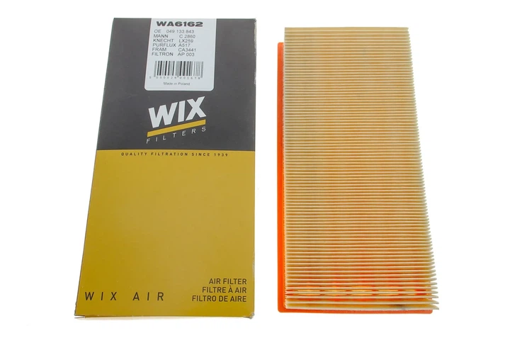 Повітряний фільтр WIX FILTERS WA6162 Dodge Caravan, Neon; Volkswagen Caddy, Jetta, Scirocco, Golf, Passat; Chrysler Saratoga, Voyager, Neon, Le Baron E59E9601A, 4874153, 4241042 - изображение 3