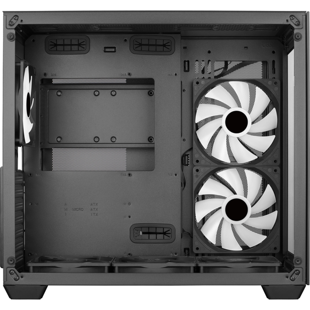 Корпус для ПК AeroCool Dryft-G-BK-v2 Midi-Tower без БП ATX/MicroATX/Mini-ITX ARGB Black (ACCM-ES01163.11) - изображение 6
