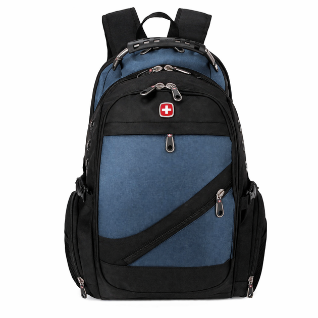 Швейцарский городской рюкзак SwissGear 8810 32 л для ноутбука с выходом под наушники Синий - Фото 1 Швейцарский городской рюкзак SwissGear 8810 32 л для ноутбука с выходом под наушники Синий - изображение 1