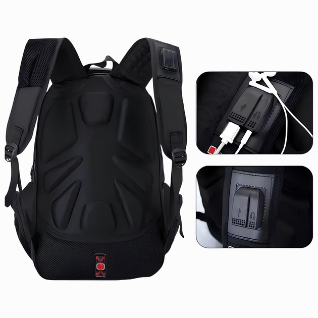 Швейцарский городской рюкзак SwissGear 8810 32 л для ноутбука с выходом под наушники Серый - Фото 4 Швейцарский городской рюкзак SwissGear 8810 32 л для ноутбука с выходом под наушники Серый - изображение 4