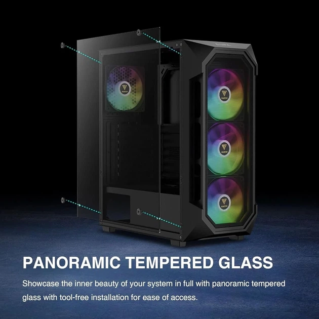 Корпус для ПК GAMDIAS ATX ARGB Черный (101957227) - Уценка - Фото 6 Корпус для ПК GAMDIAS ATX ARGB Черный (101957227) - Уценка - изображение 6