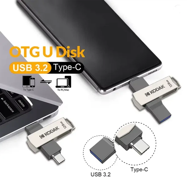 Флешка Kodak Dual K273 128 ГБ USB 3.2/Type-C - изображение 4