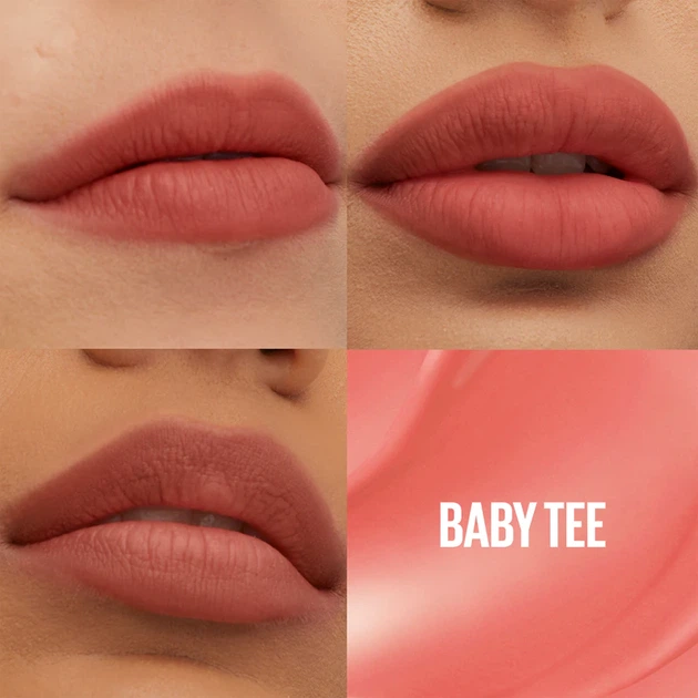 Maybelline New York Superstay Teddy Tint Стойкая матовая помада-тинт для губ № 25 "Baby Tee" - Фото 3 Maybelline New York Superstay Teddy Tint Стойкая матовая помада-тинт для губ № 25 "Baby Tee" - изображение 3
