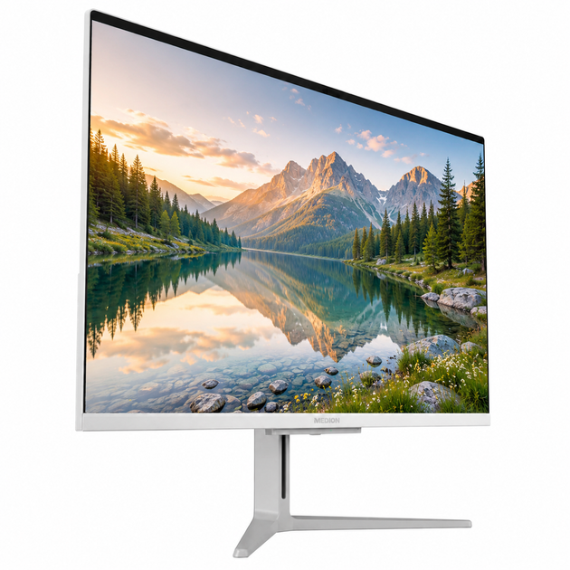 Моноблок 27" Medion (Lenovo Group) Akoya E27301 | AMD Ryzen 5 3500U | IPS (1920x1080) FullHD | RAM 8 ГБ | SSD 256 ГБ | AMD Radeon Vega 8 Graphics | Wi-Fi 5 | Bluetooth 5.0 | Тонкий корпус | Win11 (5222) - Уценка - изображение 2