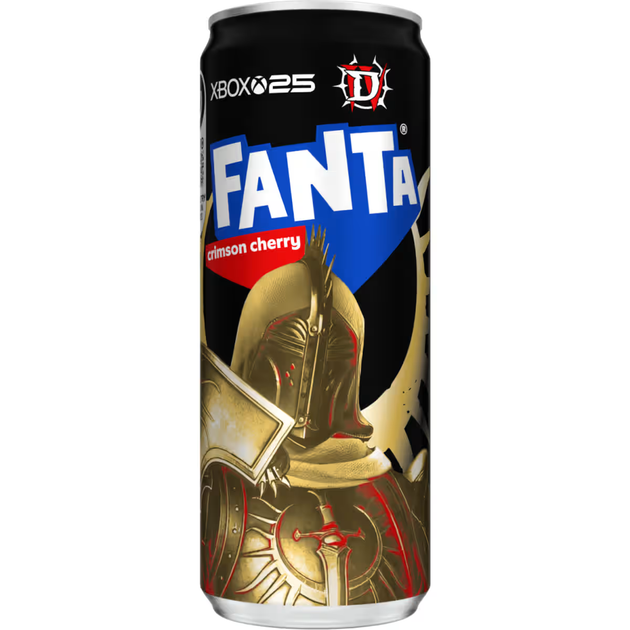 Газований напій Fanta Crimson Cherry Xbox Diablo IV 250 мл - Фото 1 Газований напій Fanta Crimson Cherry Xbox Diablo IV 250 мл - зображення 1
