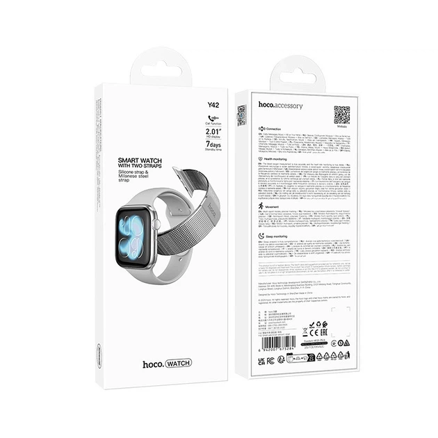 Смарт-часы Hoco Y42 Smart Watch (Call Version) Silver - изображение 2