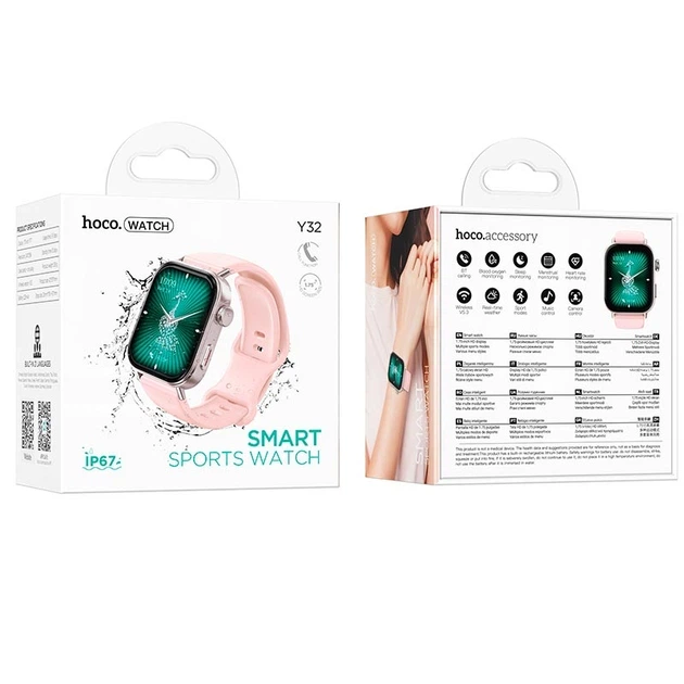 Смарт-годинник Hoco Y32 Smart Sports Watch (Call Version) Pink - зображення 8