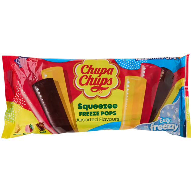 Замороженный лед Chupa Chups Squeezee Freeze Pops 600 мл (12х50мл) - Фото 1 Замороженный лед Chupa Chups Squeezee Freeze Pops 600 мл (12х50мл) - изображение 1