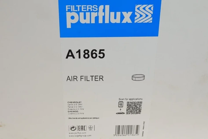 Фільтр повітряний Evanda Purflux A1865 Chevrolet Evanda, Epica 96328718 - изображение 4