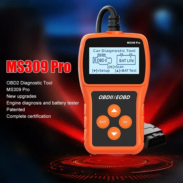 Сканер MS309PRO OBD2, диагностический инструмент, тестер аккумулятора, считыватель кодов неисправностей - изображение 6