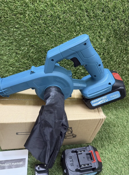 Акумуляторна повітродувка-пилосос Krafftec Germany PRO 52V 6Ah 2 акумулятори, повітряний потік 3,8 м³/хв, кейс - зображення 4