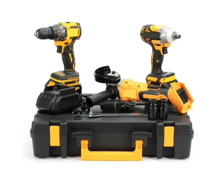 Набор аккумуляторного инструмента Krafftec Germany PRO 4в1 48V шуруповерт, гайковерт, болгарка, перфоратор DCD900B с 4 АКБ 6.0Ah - изображение 5