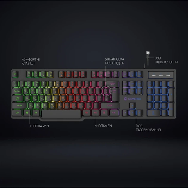Клавіатура дротова GamePro GK380 - зображення 5