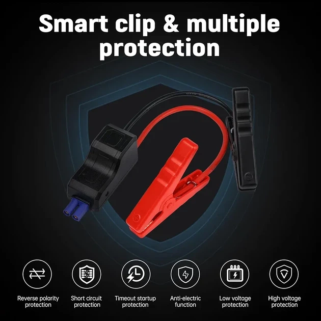 Пусковое устройство BOTEAIFIU 5000A Peak 12V 21800 mAh Бустер для авто с функцией Power Bank + фонарь - изображение 4