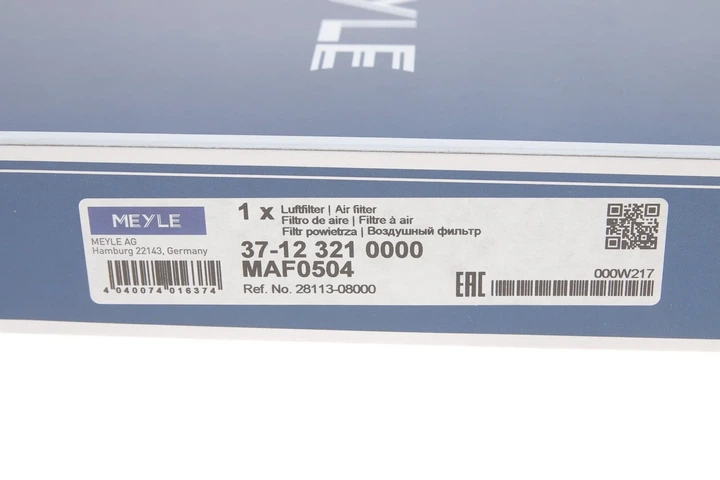 Фільтр повітряний MEYLE 37-12 321 0000 MEYLE 37-12 321 0000 KIA Cerato, Sportage; Hyundai Tucson 281132F250, 2811308000 - изображение 6