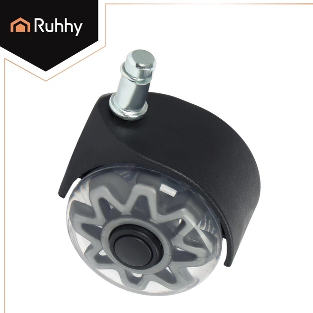 Колеса для офисного и геймерского кресла Ruhhy 25280 бесшумные ролики PU на подшипниках 2.5" комплект 5 шт 11×22 мм Серые - Фото 7 Колеса для офисного и геймерского кресла Ruhhy 25280 бесшумные ролики PU на подшипниках 2.5" комплект 5 шт 11×22 мм Серые - изображение 7