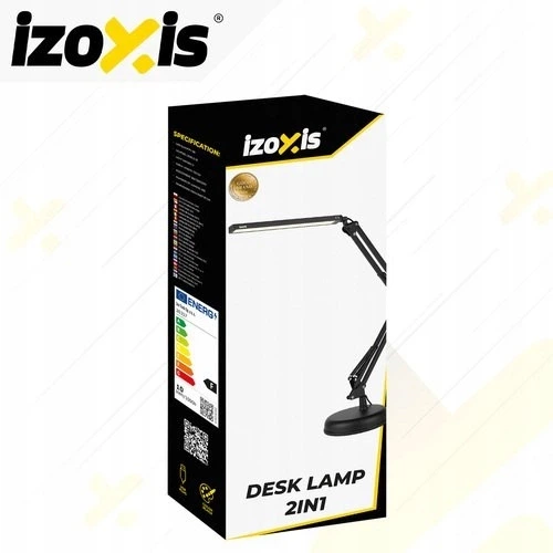 Настільна LED-лампа Izoxis 26357 2 в 1 зі струбциною та підставкою, USB-живлення, 3 режими світла та 10 рівнів яскравості для роботи та навчання - изображение 8