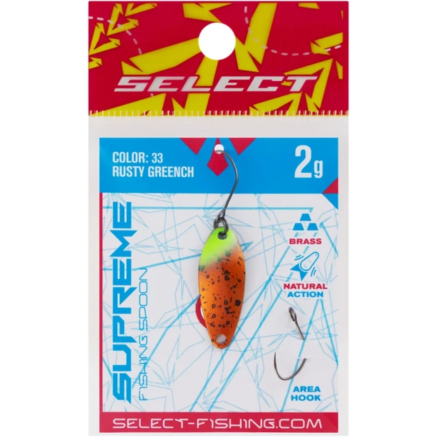 Блешня Select Supreme 2.0g 27mm #33 Rusty Greench - Фото 2 Блешня Select Supreme 2.0g 27mm #33 Rusty Greench - зображення 2