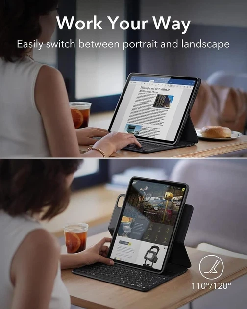 Чехол-клавиатура Magic X9 Black для iPad Pro 12.9/Air 13 (M2/M3) Черная - изображение 4