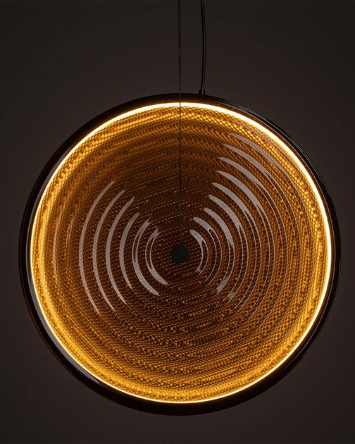 Підвісний світильник, люстра Nowodvorski 12233 Aura LED 1x22W 3000 K 370Lm IP20 бурштиновий - зображення 3