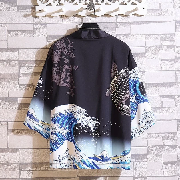 Накидка-кімоно стиль хаорі Honey Fashion Accessories Onesize чорний (50к021) - изображение 2