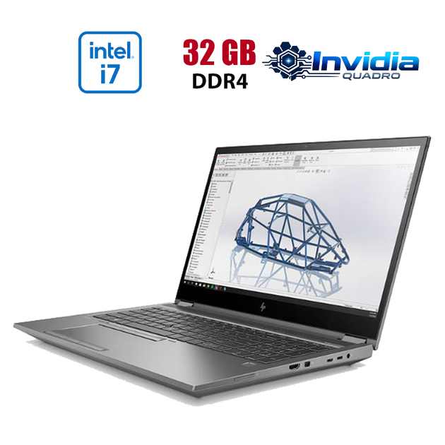 Мобильная рабочая станция HP ZBook Fury 15 G7 / 15.6" (1920x1080) IPS / Intel Core i7-10750H (6 (12) ядер по 2.6 - 5.0 GHz) / 32 GB DDR4 / 512 GB SSD / nVidia Quadro T2000 Max-Q, 4 GB GDDR6, 128-bit / WebCam б/у - Фото 1 Мобильная рабочая станция HP ZBook Fury 15 G7 / 15.6" (1920x1080) IPS / Intel Core i7-10750H (6 (12) ядер по 2.6 - 5.0 GHz) / 32 GB DDR4 / 512 GB SSD / nVidia Quadro T2000 Max-Q, 4 GB GDDR6, 128-bit / WebCam б/у - изображение 1