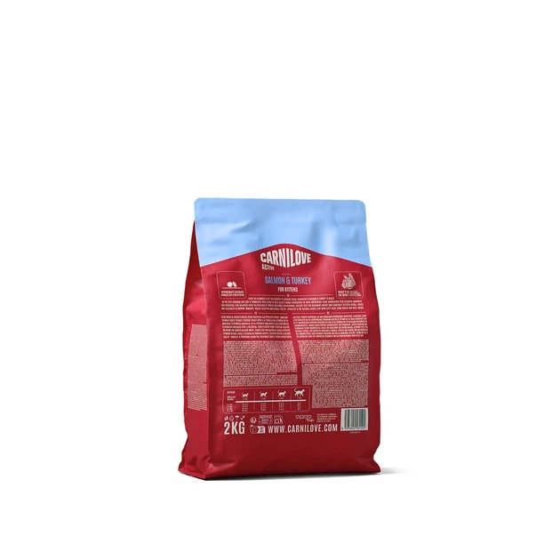 Сухой корм для котят Carnilove Active Salmon & Turkey Kitten с лососем и индейкой 2 кг (MLZ2407282) - изображение 2