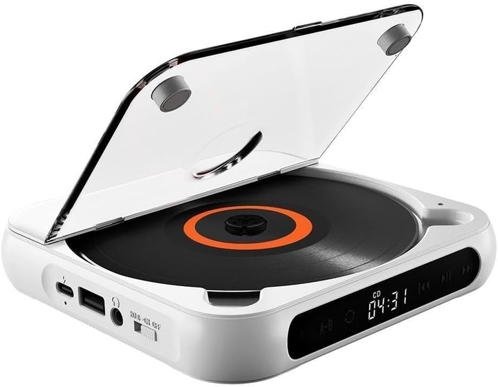Портативный CD-плеер Bluetooth-колонка Lyutiore KC918 аккумуляторный с FM-радио и пультом ДУ настенный дисплей - Фото 3 Портативный CD-плеер Bluetooth-колонка Lyutiore KC918 аккумуляторный с FM-радио и пультом ДУ настенный дисплей - изображение 3