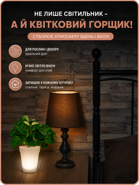 Вуличний світильник садовий горщик для квітів 4 ШТУКИ на сонячній зарядці з LED підсвіткою декоративний світильник для саду та двору з 4 світлодіодами - зображення 4
