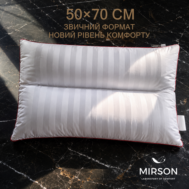 Подушка ортопедическая MirSon Premium Eco Silver 148 Средняя 50x70 см (2200000393036) - Фото 2 Подушка ортопедическая MirSon Premium Eco Silver 148 Средняя 50x70 см (2200000393036) - изображение 2