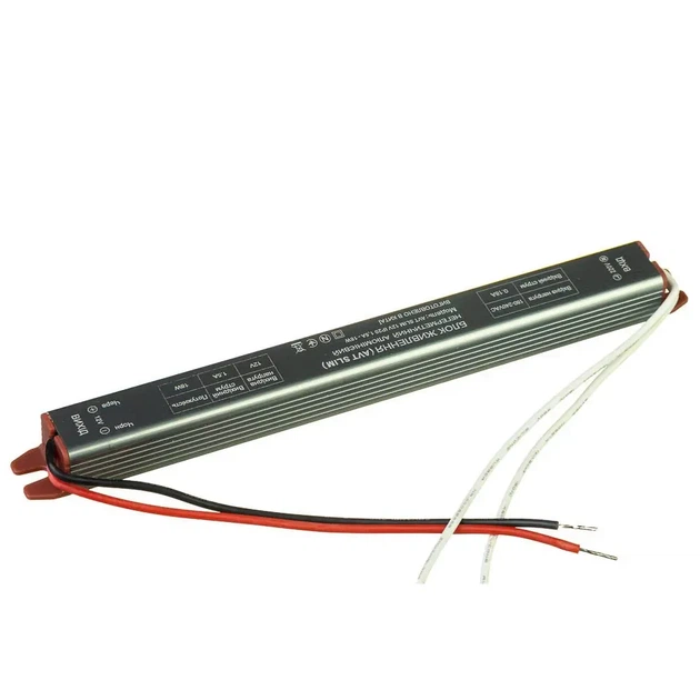 Бытовой (мебельный) Блок питания для светодиодной ленты AVT 12В 18Вт 1.5А (stick, slim) - узкий IP20 - изображение 2