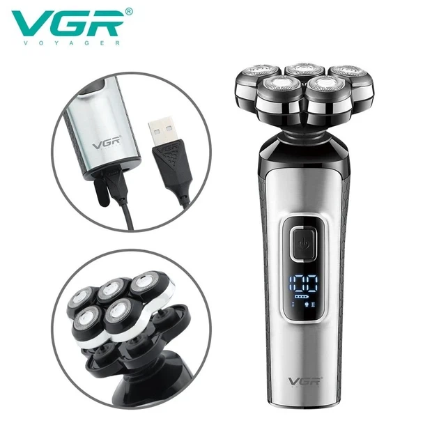 Электробритва VGR V-385 роторная с аккумулятором 1200 mAh и защитой IPx5 - изображение 5
