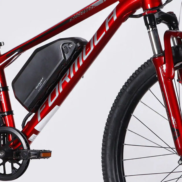 Велосипед з електроприводом 26" AL Formula eMOTION DD FR рама-13" 36B 10А*г 500Вт червоно-сріблястий 2026 - зображення 2
