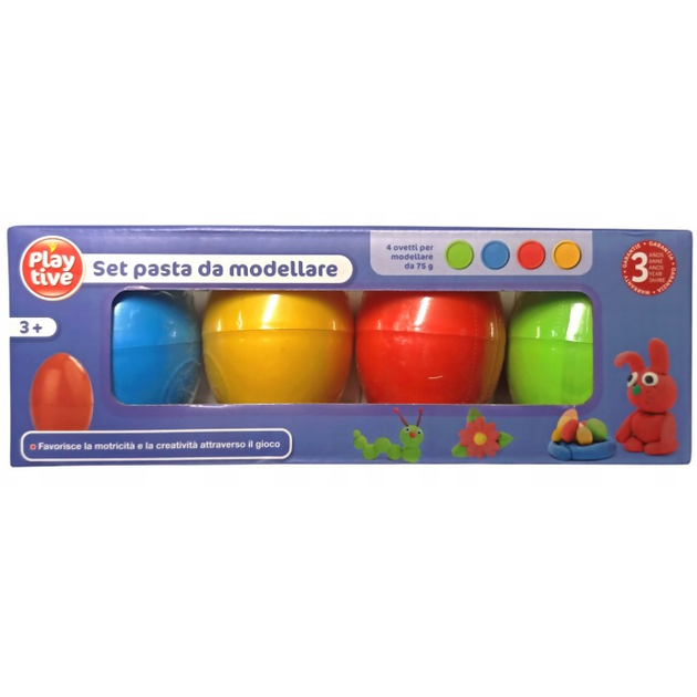 Набор мягкого пластилина для творчества Playtive 4 цвета KN-15388 - изображение 5