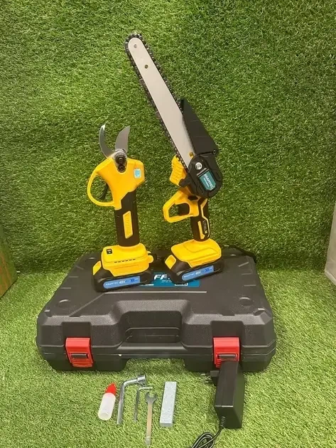 Набор 2в1 Krafftec Germany 48V 6Ah аккумуляторный (секатор DCMPP640P1 + минипила DCM181N) в кейсе - изображение 4