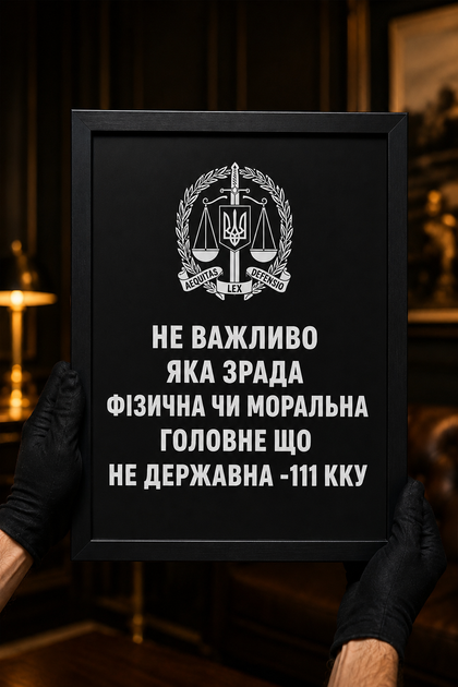 Картина в рамке А4 "Не важно какая измена физическая или моральная, главное что не государственная" – стильный юмористический постер - изображение 2