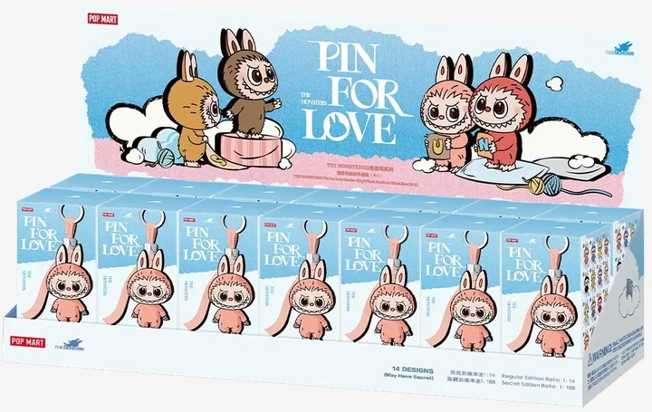 Коллекционная мягкая игрушка-сюрприз Pop Mart The Monsters Pin for Love N-Z (6931571094737) - изображение 2