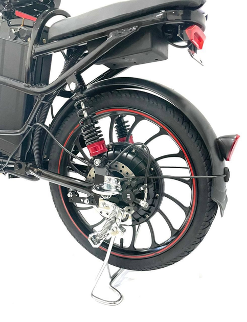 Електровелосипед Minako Pro 20" з кошиком 750W 60V/21Ah пасажирський для кур'єрів чорний (LUX1846) - Фото 5 Електровелосипед Minako Pro 20" з кошиком 750W 60V/21Ah пасажирський для кур'єрів чорний (LUX1846) - зображення 5