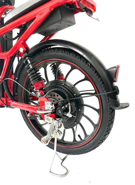 Электровелосипед Minako Pro 20" с корзиной 750W 60V/21Ah пассажирский для курьеров красный (LUX1845) - изображение 6