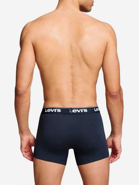 Набор трусов боксеров мужских хлопковых Levi`s 701236673-002 2XL 3 шт Темно-синий (8720245961592) - изображение 4