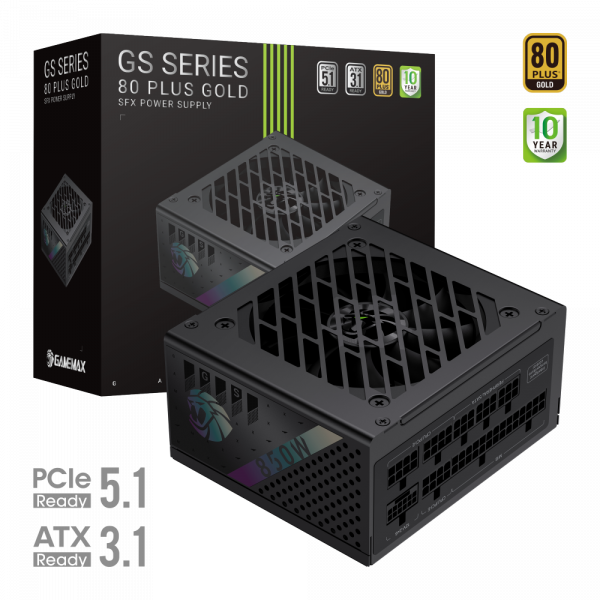 GAMEMAX Блок живлення sfx 850w, 80plus Gold,fan 92mm, full y modular opp / ovp/ uvp / ocp/ scp / otp / nlp / gs 850g v25 - зображення 2