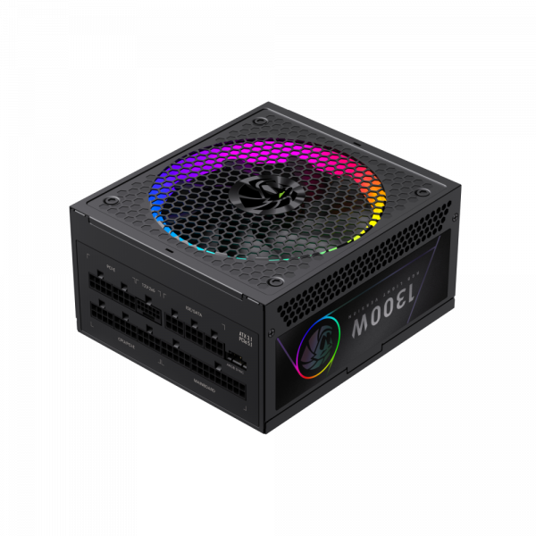 GAMEMAX Блок живлення atx 3.1 & PCIe5.1_ 1300w, 80+ Platin um,RGB Smart fan 140mm,fully modular ,Japanese 10 rgb pro 1300p - изображение 3