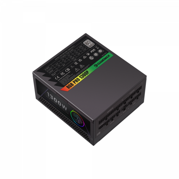 GAMEMAX Блок живлення atx 3.1 & PCIe5.1_ 1300w, 80+ Platin um,RGB Smart fan 140mm,fully modular ,Japanese 10 rgb pro 1300p - изображение 10