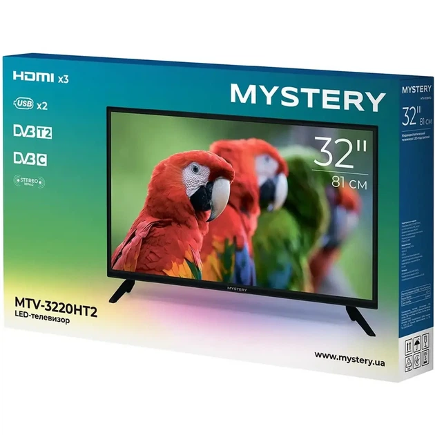 Телевізор TV 32 Mystery MTV-3220HT2 HD Ready/T2/2xUSB 2.0/Black (MTV-3220HT2) - зображення 6