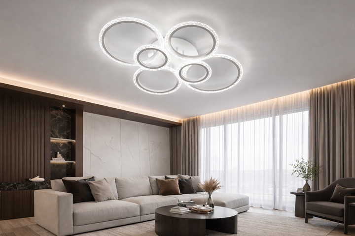 Светильник LED потолочный LUMINARIA EUROPA 100W 6R WHITE/ICE (с пультом) - изображение 2