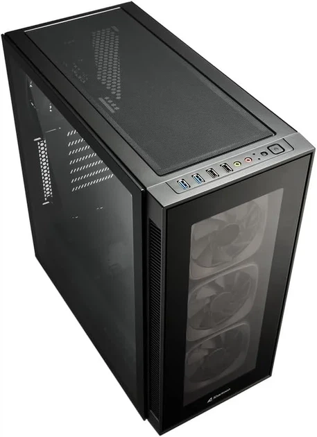 Корпус для ПК Sharkoon TG6 RGB / 4 ARGB вентилятора / Без БП / Черный (101646518) - Уценка - Фото 2 Корпус для ПК Sharkoon TG6 RGB / 4 ARGB вентилятора / Без БП / Черный (101646518) - Уценка - изображение 2