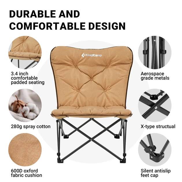 Кемпинговый стул KingCamp Lemon C10 Khaki Б/В - изображение 4