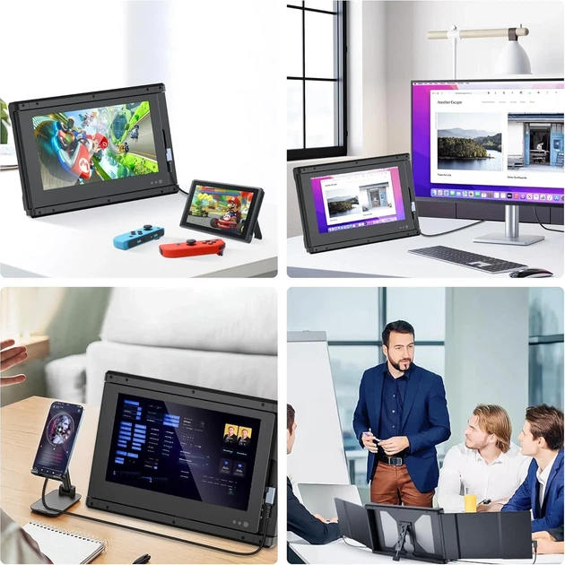 Монітор портативний сенсорний 12" OFIYAA P2 Full HD IPS 60 Гц b1 - Уцінка - зображення 5