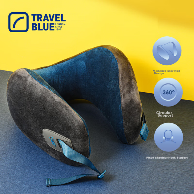 Подушка TRAVEL BLUE U-подібна з ефектом пам'яті - Фото 6 Подушка TRAVEL BLUE U-подібна з ефектом пам'яті - зображення 6